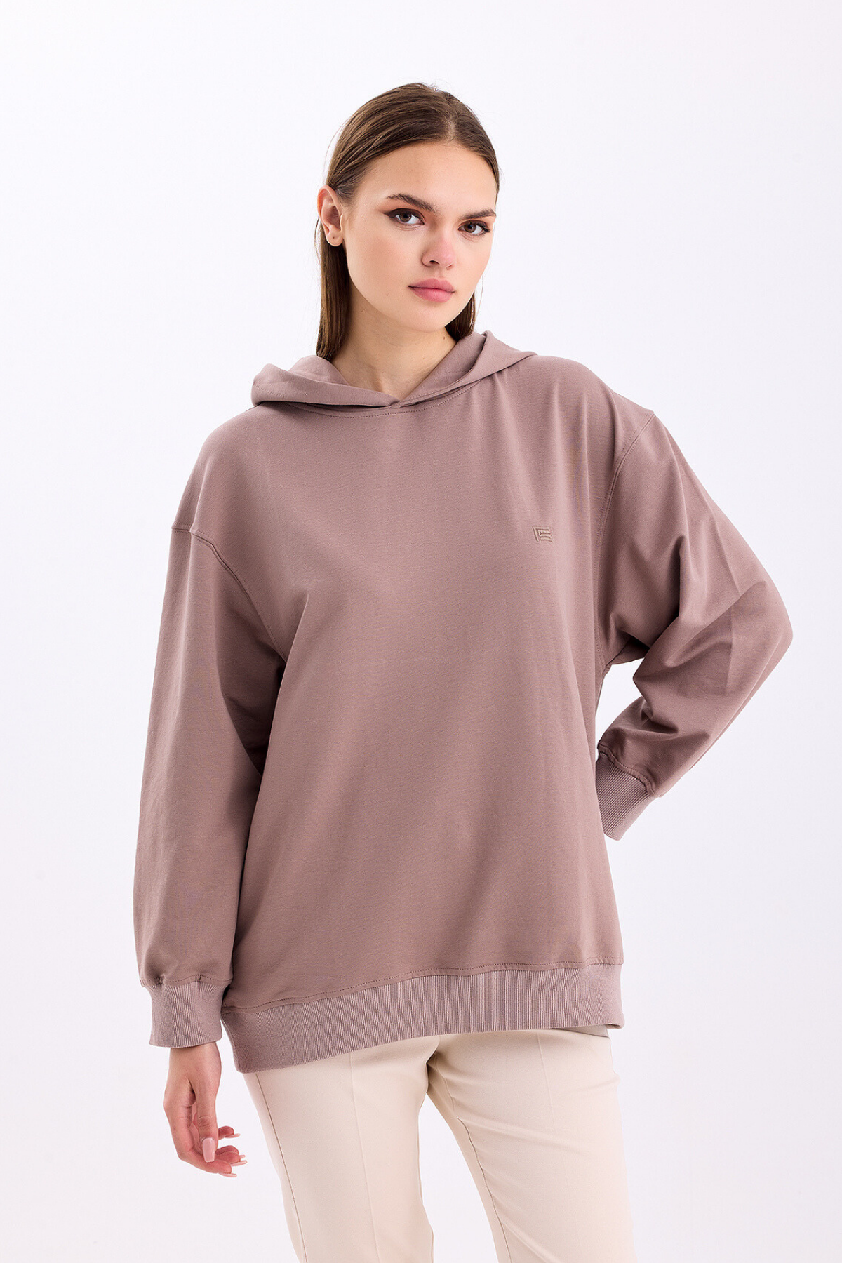 Pastelastore%20Pamuklu%20Kapüşonlu%202%20İplik%20Baharlık%20Oversize%20Sweatshirt