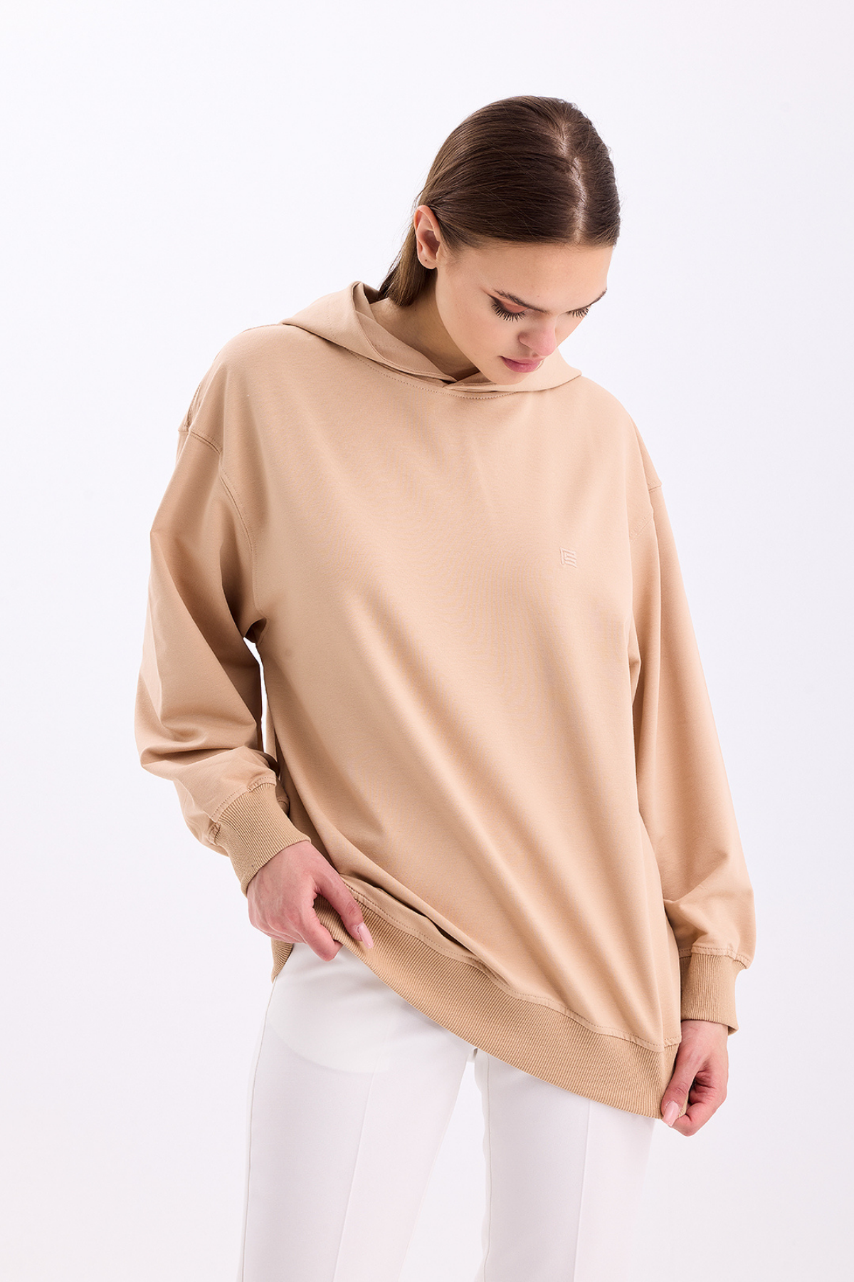 Pastelastore%20Pamuklu%20Kapüşonlu%202%20İplik%20Baharlık%20Oversize%20Sweatshirt