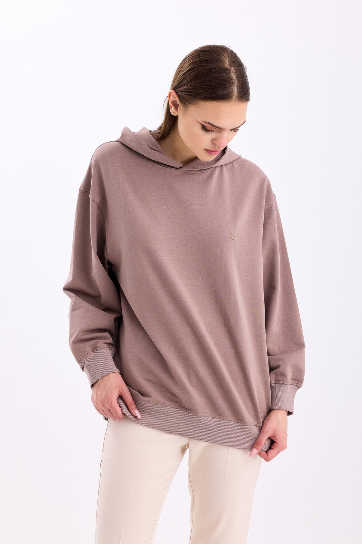 Pastelastore%20Pamuklu%20Kapüşonlu%202%20İplik%20Baharlık%20Oversize%20Sweatshirt