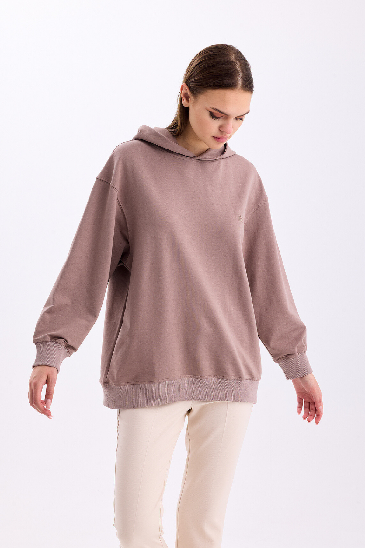 Pastelastore%20Pamuklu%20Kapüşonlu%202%20İplik%20Baharlık%20Oversize%20Sweatshirt